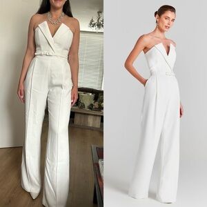 NADINE MERABI Vanessa White Jumpsuit XL